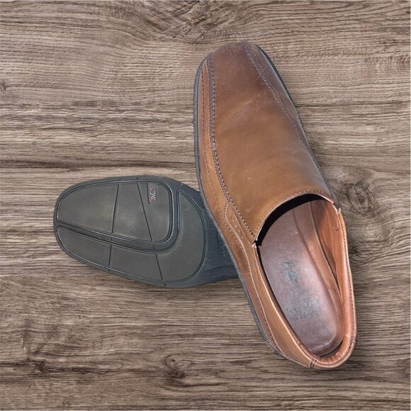 Johnston & Murphy Mens Tan Waterproof Leather Loafers Size 8.5M Slip-On Dress Sh - Picture 4 of 5